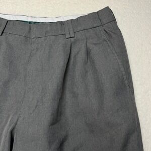 La Vinda Mens Pleated Dress Pants Grey 100% Dacron Polyester Size 34 Vintage